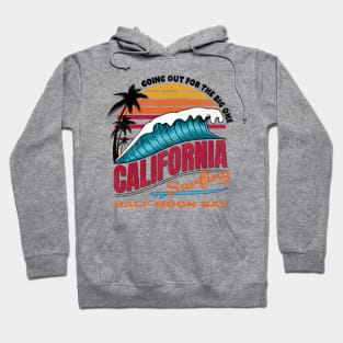 California Half Moon Bay Big Wave Surfing Hoodie